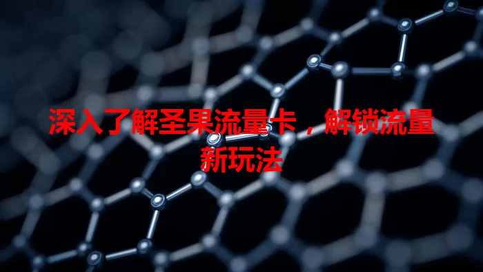 深入了解圣果流量卡，解锁流量新玩法