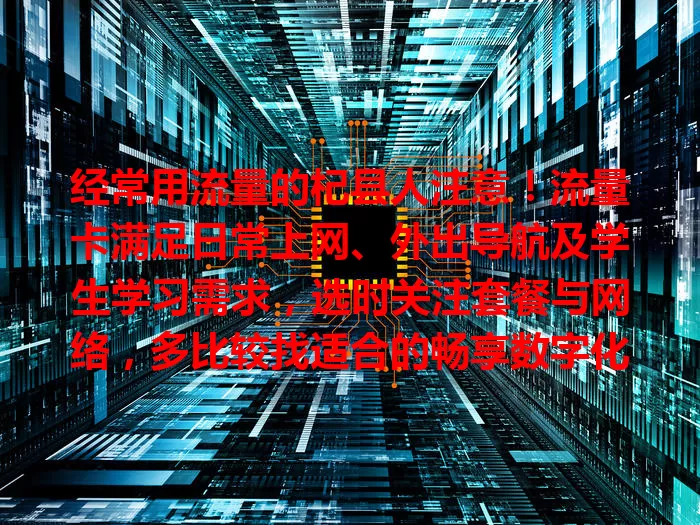 经常用流量的杞县人注意！流量卡满足日常上网、外出导航及学生学习需求，选时关注套餐与网络，多比较找适合的畅享数字化便利