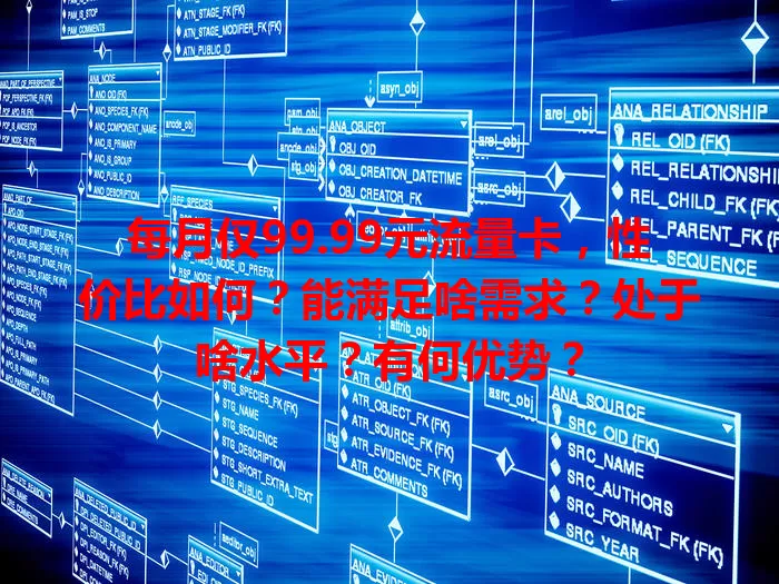 每月仅99.99元流量卡，性价比如何？能满足啥需求？处于啥水平？有何优势？