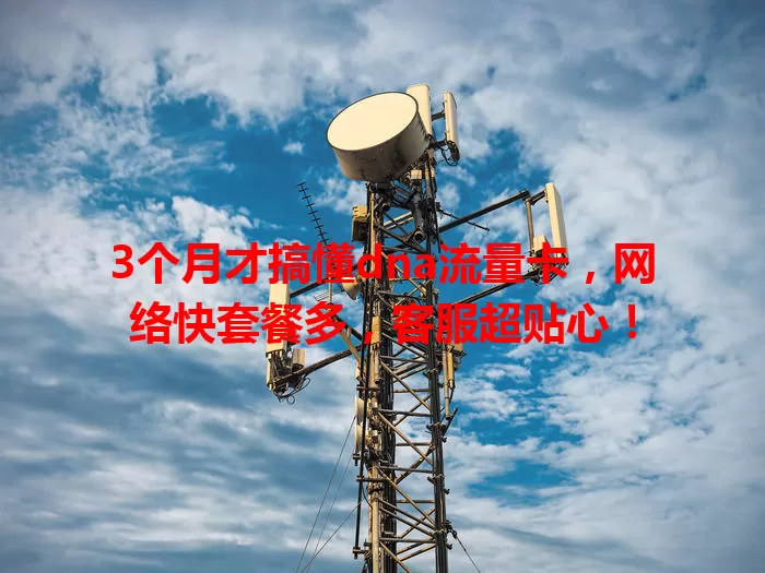 3个月才搞懂dna流量卡，网络快套餐多，客服超贴心！