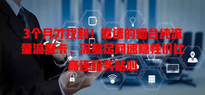 3个月才找到！靠谱的烟台纯流量流量卡，流量足网速稳性价比高还服务贴心