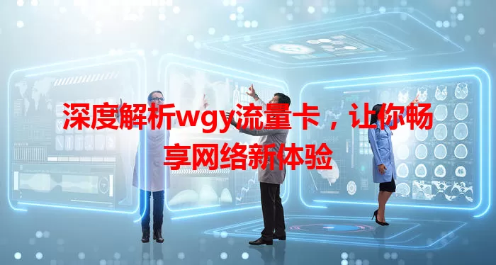 深度解析wgy流量卡，让你畅享网络新体验