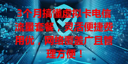 3个月搞懂虚拟卡电信流量套餐，灵活便捷费用优，网络覆盖广且管理方便！