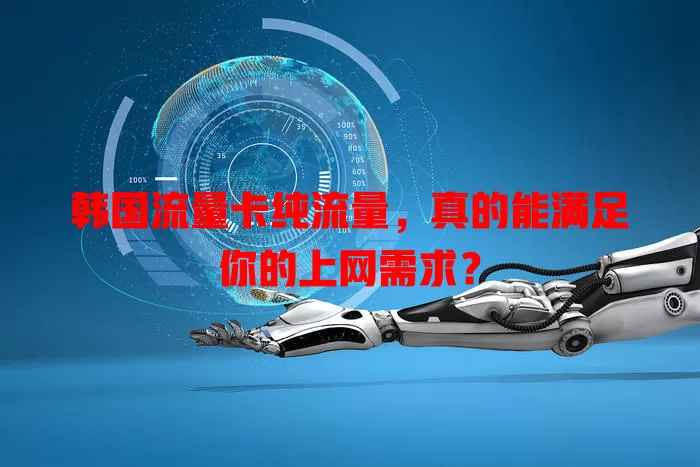 韩国流量卡纯流量，真的能满足你的上网需求？