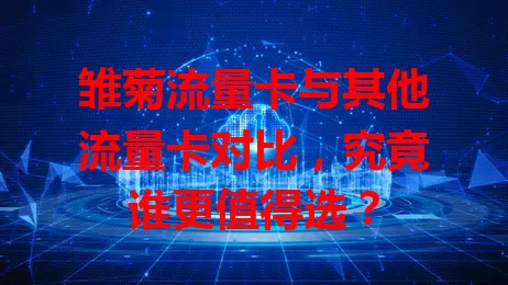 雏菊流量卡与其他流量卡对比，究竟谁更值得选？