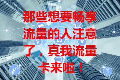 那些想要畅享流量的人注意了，真我流量卡来啦！