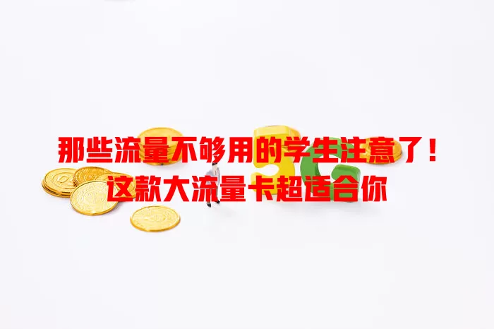 那些流量不够用的学生注意了！这款大流量卡超适合你