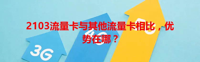 2103流量卡与其他流量卡相比，优势在哪？