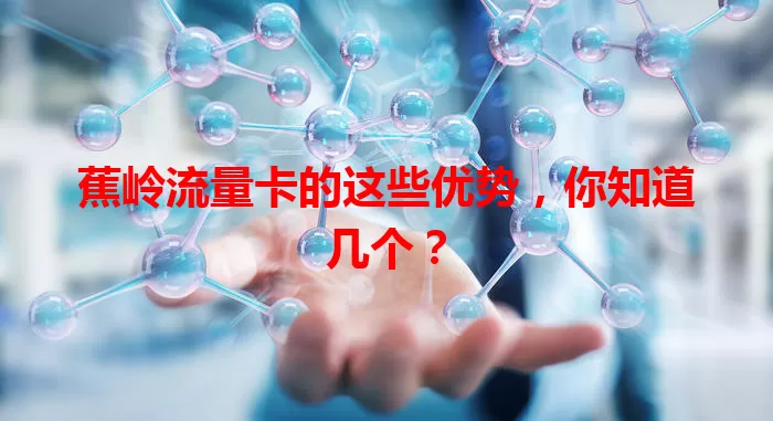 蕉岭流量卡的这些优势，你知道几个？