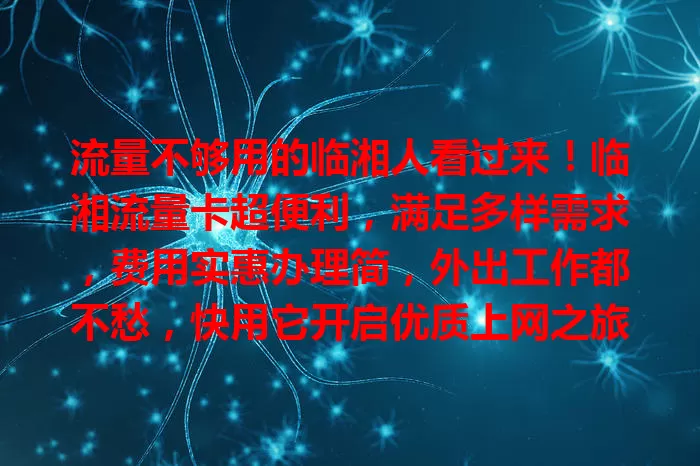 流量不够用的临湘人看过来！临湘流量卡超便利，满足多样需求，费用实惠办理简，外出工作都不愁，快用它开启优质上网之旅！
