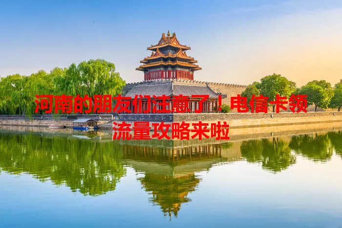 河南的朋友们注意了！电信卡领流量攻略来啦