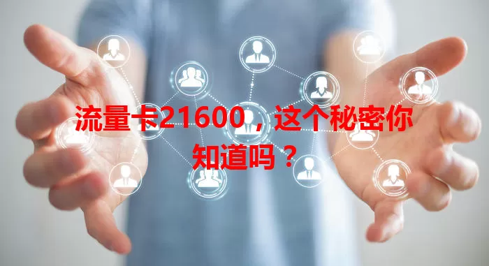 流量卡21600，这个秘密你知道吗？
