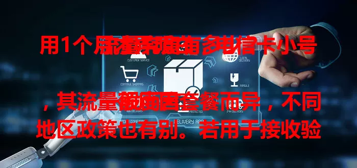 用1个月才弄明白，电信卡小号流量究竟有多少？

一般而言，其流量额度因套餐而异，不同地区政策也有别。若用于接收验证码，流量需求小；用于在线浏览等，则需关注流量。办卡时要了解清楚，才能用好这项服务。