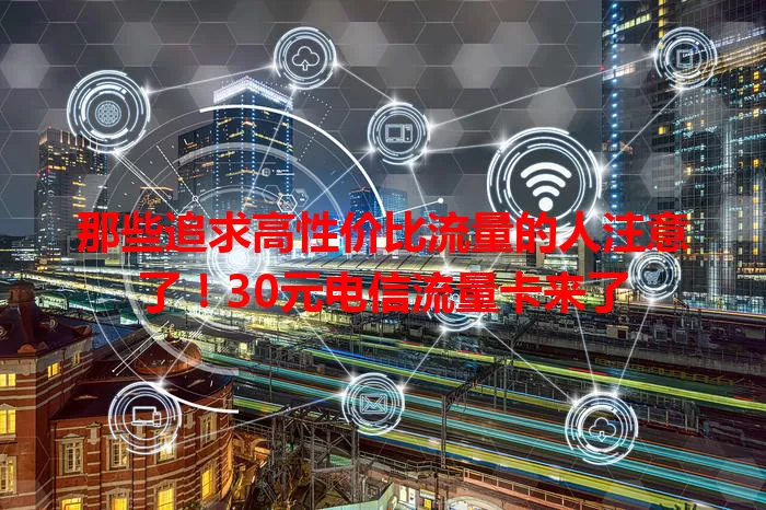 那些追求高性价比流量的人注意了！30元电信流量卡来了