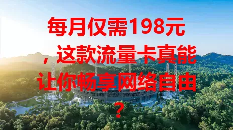每月仅需198元，这款流量卡真能让你畅享网络自由？