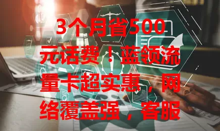 3个月省500元话费！蓝领流量卡超实惠，网络覆盖强，客服贴心