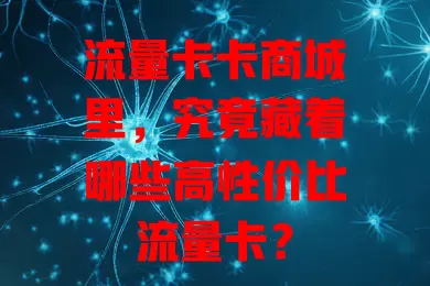 流量卡卡商城里，究竟藏着哪些高性价比流量卡？