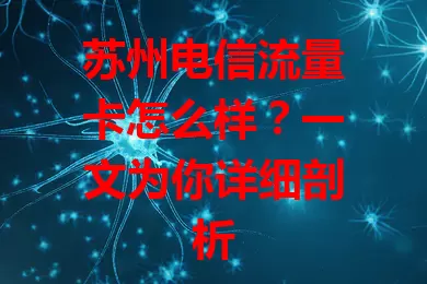 苏州电信流量卡怎么样？一文为你详细剖析