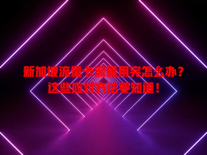新加坡流量卡流量用完怎么办？这些应对方法要知道！