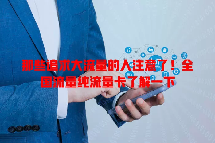 那些追求大流量的人注意了！全国流量纯流量卡了解一下