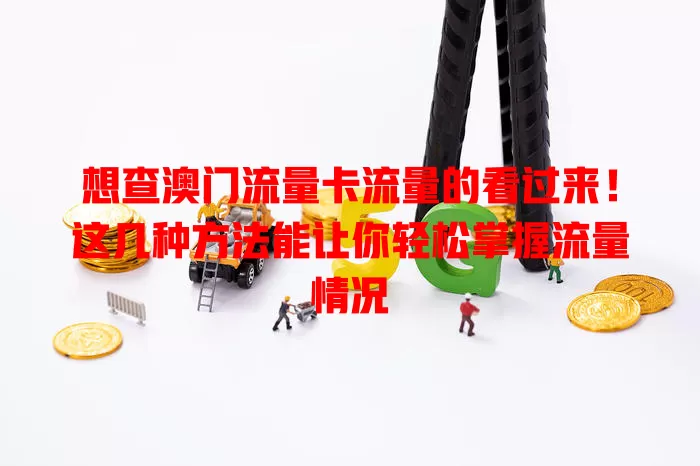 想查澳门流量卡流量的看过来！这几种方法能让你轻松掌握流量情况