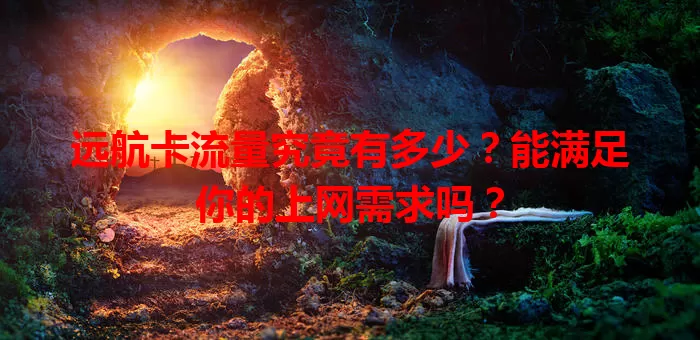 远航卡流量究竟有多少？能满足你的上网需求吗？