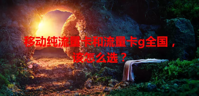 移动纯流量卡和流量卡g全国，该怎么选？
