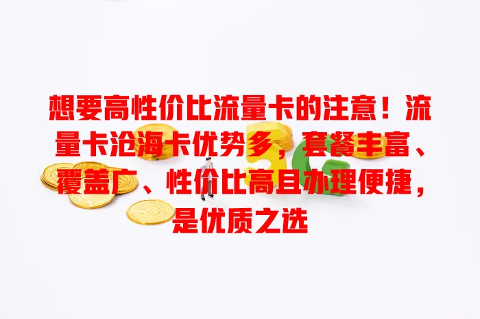 想要高性价比流量卡的注意！流量卡沧海卡优势多，套餐丰富、覆盖广、性价比高且办理便捷，是优质之选