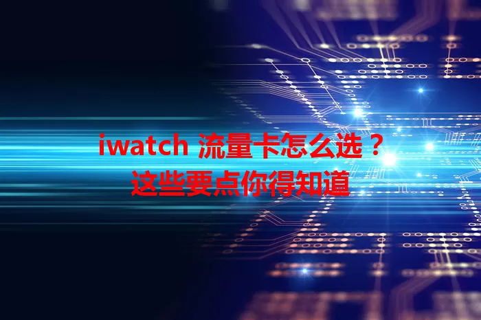 iwatch 流量卡怎么选？这些要点你得知道