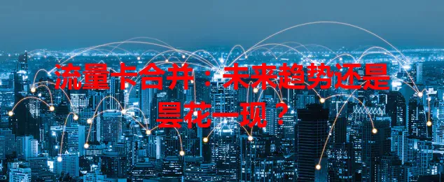 流量卡合并：未来趋势还是昙花一现？