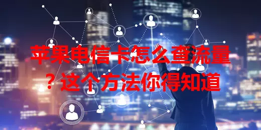 苹果电信卡怎么查流量？这个方法你得知道