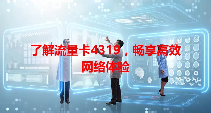 了解流量卡4319，畅享高效网络体验