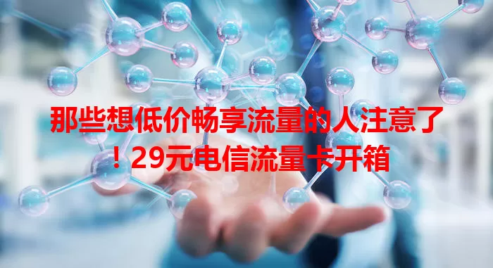 那些想低价畅享流量的人注意了！29元电信流量卡开箱