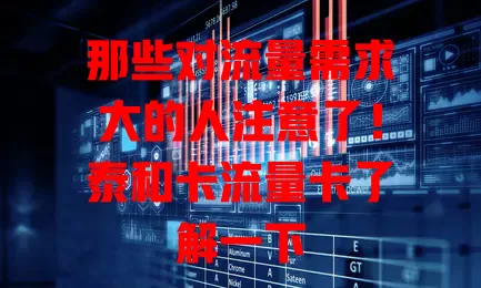 那些对流量需求大的人注意了！泰和卡流量卡了解一下