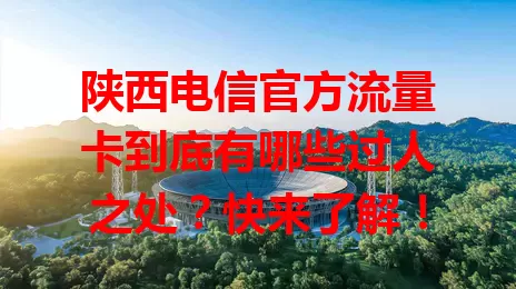陕西电信官方流量卡到底有哪些过人之处？快来了解！