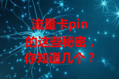 流量卡pin的这些秘密，你知道几个？