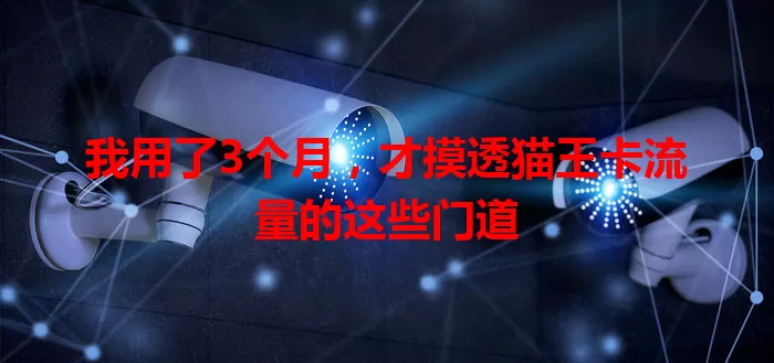 我用了3个月，才摸透猫王卡流量的这些门道