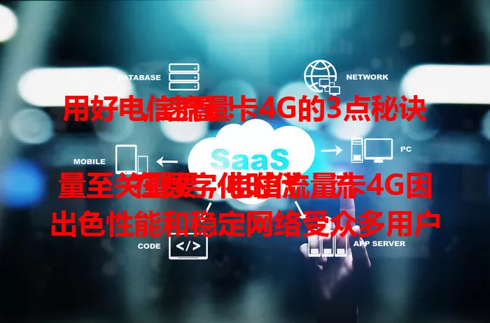 用好电信流量卡4G的3点秘诀，速看！

在数字化时代，流量至关重要，电信流量卡4G因出色性能和稳定网络受众多用户青睐。想轻松用好它，需清楚网络优势，合理规划流量，掌握节省流量技巧，畅享高速网络便利。