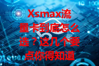 Xsmax流量卡到底怎么选？这几个要点你得知道