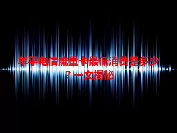 牟平电信流量卡最低消费是多少？一文揭秘