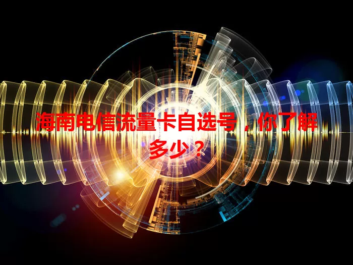 海南电信流量卡自选号，你了解多少？