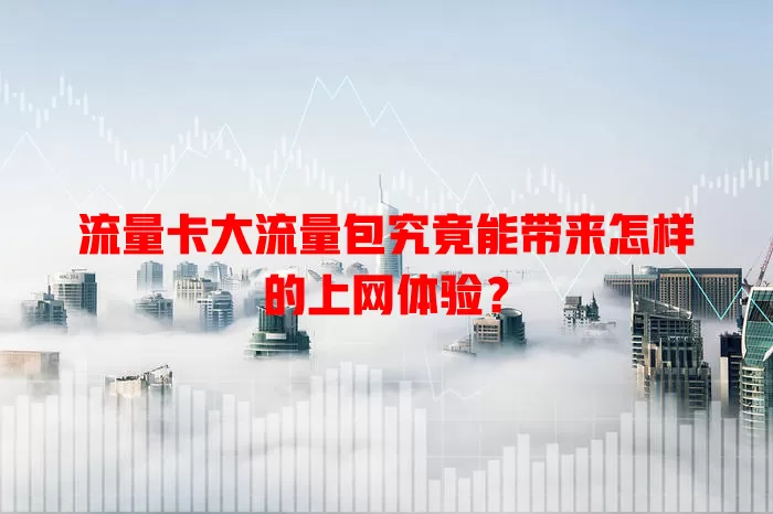 流量卡大流量包究竟能带来怎样的上网体验？