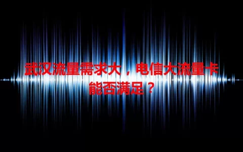 武汉流量需求大，电信大流量卡能否满足？