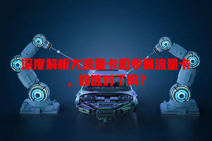 深度解析大流量卡和专属流量卡，你选对了吗？
