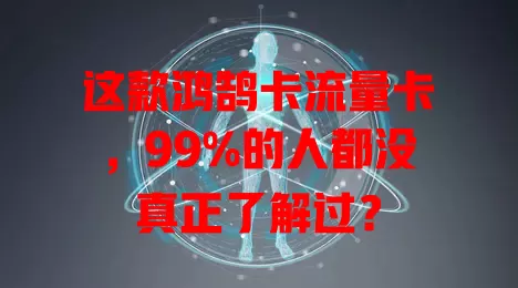 这款鸿鹄卡流量卡，99%的人都没真正了解过？