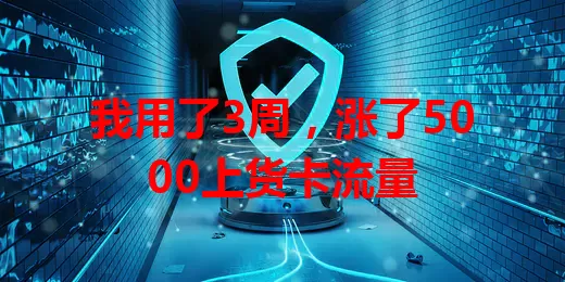 我用了3周，涨了5000上货卡流量