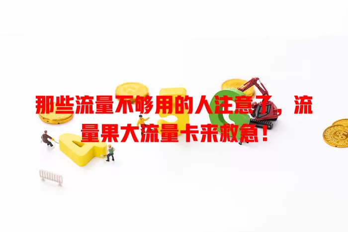 那些流量不够用的人注意了，流量果大流量卡来救急！