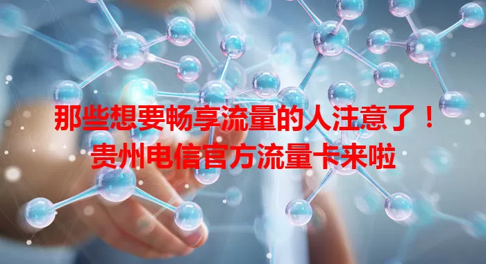 那些想要畅享流量的人注意了！贵州电信官方流量卡来啦