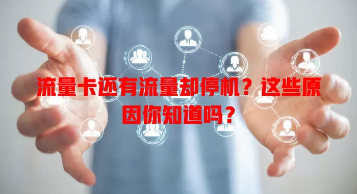 流量卡还有流量却停机？这些原因你知道吗？