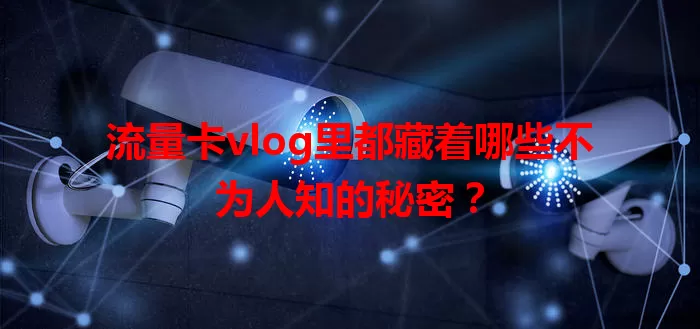 流量卡vlog里都藏着哪些不为人知的秘密？